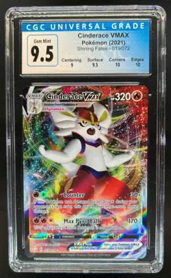 2021 Pokemon SWSH Shining Fates Cinderace VMAX #019/072 CGC 9.5 - Image 1