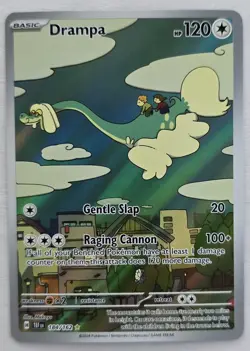 POKEMON TCG DRAMPA (ILLUSTRATION RARE) 184/162 TEMPORAL FORCES NM - Image 1