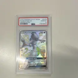 Pokemon TCG Mewtwo GX SV59/SV94 Hidden Fates Shiny Holo Rare PSA 10 - Image 1