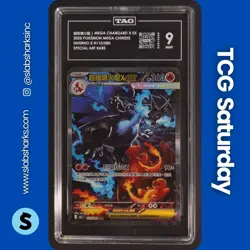 2025 POKEMON INFERNO X CHINESE #110/080 MEGA CHARIZARD EX SPECIAL ART RARE TAG 9 - Image 1