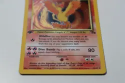 1999 POKEMON MOLTRES 1ST EDITION FOSSIL HOLO RARE 12/62 WOTC VINTAGE NM - Image 4