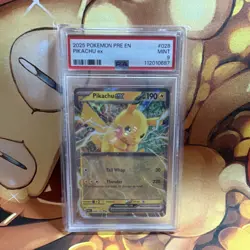 Pokemon Pikachu ex 028/131 Prismatic Evolutions Double Rare Holo PSA 9 - Image 1