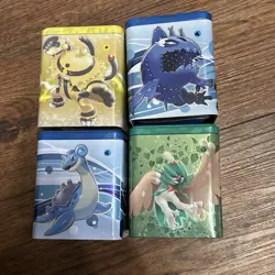 🔥 Pokemon TCG Stacking Tins EMPTY 4 X Set - Image 1