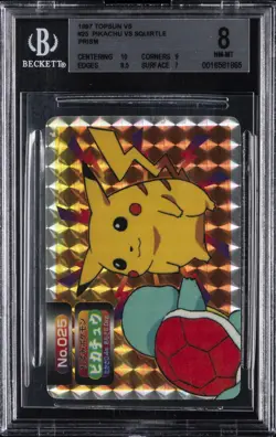 1998-99 POKEMON TOPSUN VS PRISM #025 PIKACHU BGS 8 - Image 1