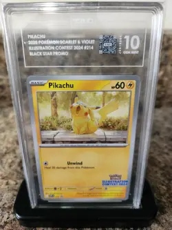 TAG 10 Pikachu Illustration Contest #214 Black Star Promo - Image 3