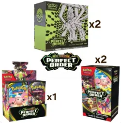PRESALEPokemon TCG Mega Evolution Perfect Order - PKC ETB,Bundles & Booster Box - Image 1