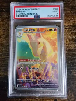 Pokemon Dri en Rapidash Illustration Rare #189 PSA 9 - Image 1
