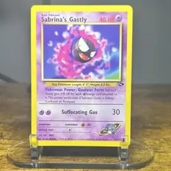 Sabrina’s Gastly 97/132 Gym Challenge 1st Edition Pokemon TCG WOTC 2000 - Image 1