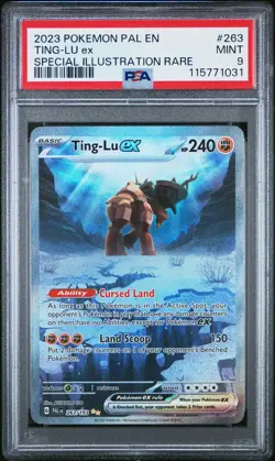 2023 POKEMON PAL EN-PALDEA EVOLVED SPECIAL ILLUSTRATION RARE TING-LU EX PSA 9 - Image 1