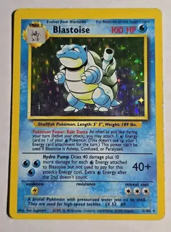 1999 POKEMON UNLIMITED #2/102 BLASTOISE RARE BASE SET HOLO LP - Image 1