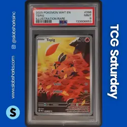 2025 POKEMON WHITE FLARE #096/086 TEPIG ILLUSTRATION RARE PSA 9 - Image 1