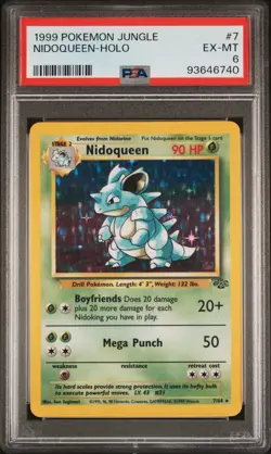 PSA 6 - 1999 Pokemon Jungle NIDOQUEEN HOLO #7 (6740) - Image 1