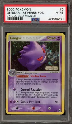 Pokemon Gengar EX Legend Maker Reverse Holo Rare #5 PSA 9 Mint - Image 1