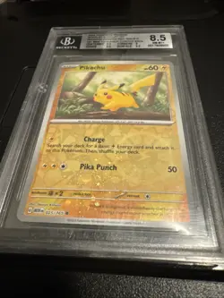 2024 Pokemon Promos Scarlet And violet 151 Pikachu Cosmos Rev Holo C B 8.5 - Image 1
