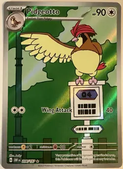Pidgeotto Pokemon (2023) Obsidian Flames 208/197 Near Mint - Image 1