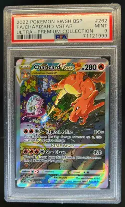 2019-2023 Pokemon SWSH Black Star Promos Charizard VST #SWSH262 PSA 9 - Image 1