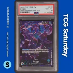 2025 ONE PIECE 2ND ANNIVERSARY SET #OP09-042 BUGGY LEADER PSA 10 - Image 1