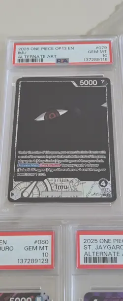 OP13 One Piece PSA 10 Alt Art EN Imu Five Elders Ethanbaron Saturn Mars - Image 2