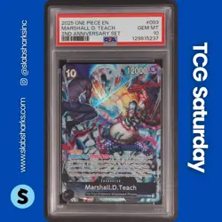 2025 ONE PIECE 2ND ANNIVERSARY SET #OP09-093 MARSHALL. D. TEACH PSA 10 - Image 1