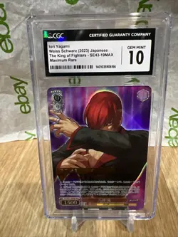 Weiss Schwarz KING OF FIGHTERS SE43-19MAX Iori Yagami Japanese Graded Cgc 10 - Image 2