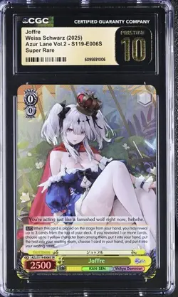 Weiss Schwarz GRADED 2025 Joffre E006S Azur Lane 2 SR PRISTINE 10 ENG - Image 1