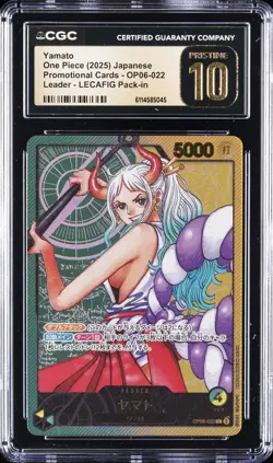 2025 ONE PIECE JPN PROMO CARDS LEADER LECAFIG PACK-IN YAMATO CGC 10 PRISTINE - Image 1