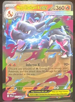 Pokemon Mega Charizard X ex 013/094 Me02 Phantasmal Flames Double Rare Holo Card - Image 1