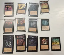 Magic: The Gathering Black, Red & Artifact Cards Lot - Bad Moon, Ball Lightning - Image 1