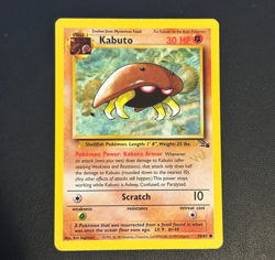 Pokemon Card Kabuto 50/62 Gold W Stamp Promo Fossil Promo WOTC Near Mint - Image 1