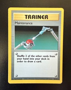 Pokemon TCG Trainer Card Maintenance 83/102 Base Set Uncommon - Image 1