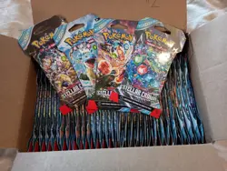 LARGE LOT OF 60 Pokemon Stellar Crown Sleeved Booster Packs Trading Cards NEW! 2 - Image 1