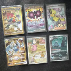 Pokemon Full Art Holo Card Lot 6 - Zoroark, Pecharunt, Iono, Lugia, Chansey - Image 1