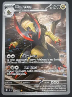 Black Bolt Haxorus 147 / 086 full art illustration NM pokemon TCG rare card - Image 1