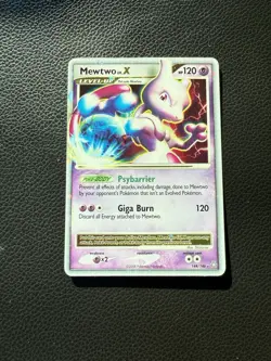 Pokemon Mewtwo TCG LV.X Holo Card 144/146 Legends Awakened - Image 1