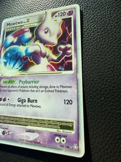 Pokemon Mewtwo TCG LV.X Holo Card 144/146 Legends Awakened - Image 2