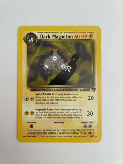 Pokemon TCG Dark Magneton Team Rocket 28/82 Vintage WOTC Non Holo Rare Card - Image 1