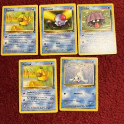 Pokemon card lot 1999 Water Seel Psyduck Tentacool Shellder ￼ - Image 1