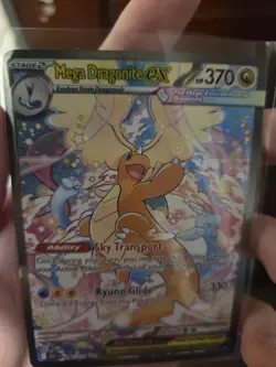 Mega Dragonite EX Pokemon TCG 370HP Full Art Holo Card 290/217 EX English - Image 4