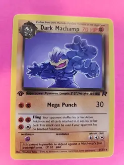 Dark Machamp 1st Edition Team Rocket Pokemon Card WOTC NM - Image 1