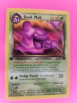 Dark Muk 1st Edition Team Rocket Pokemon Card WOTC NM - Image 2