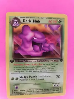 Dark Muk 1st Edition Team Rocket Pokemon Card WOTC NM - Image 3