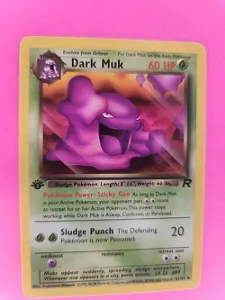 Dark Muk 1st Edition Team Rocket Pokemon Card WOTC NM - Image 4