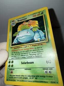 Pokemon Venusaur Base Set Holo Rare 15/102 English 1999 Wizards Card - Image 5
