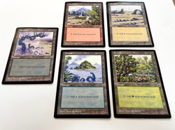 Vintage 1997 MTG Magic The Gathering 6x9 Land Oversized Arena Promo Cards - Image 1