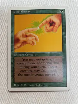 Magic the Gathering MTG - Instill Energy - Revised Edition - Uncommon - Image 1