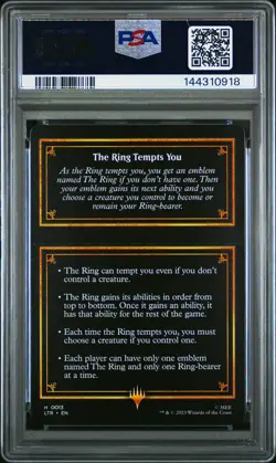 2023 MTG THE LORD OF THE RINGS: TALES OF MIDDLE-EARTH #13 THE RING PSA 9 - Image 2
