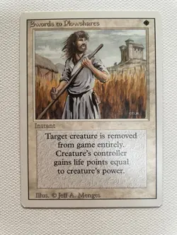 Magic the Gathering MTG - Swords to Plowshares - Revised Edition - Uncommon - Image 1