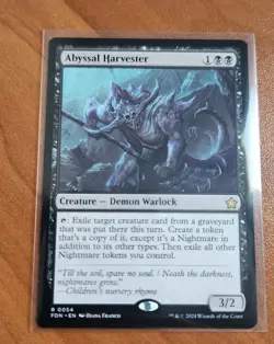 Magic MTG Abyssal Harvester FDN 0054 Regular Rare - NM condition - Image 1