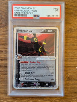 2005 Pokemon Unseen Forces PSA 1 Umbreon EX Holo #112 - Image 1