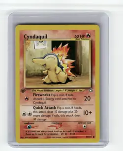 Cyndaquil (57) Neo Genesis Common,1st Edition Pokemon Near Mint or Better - Image 1